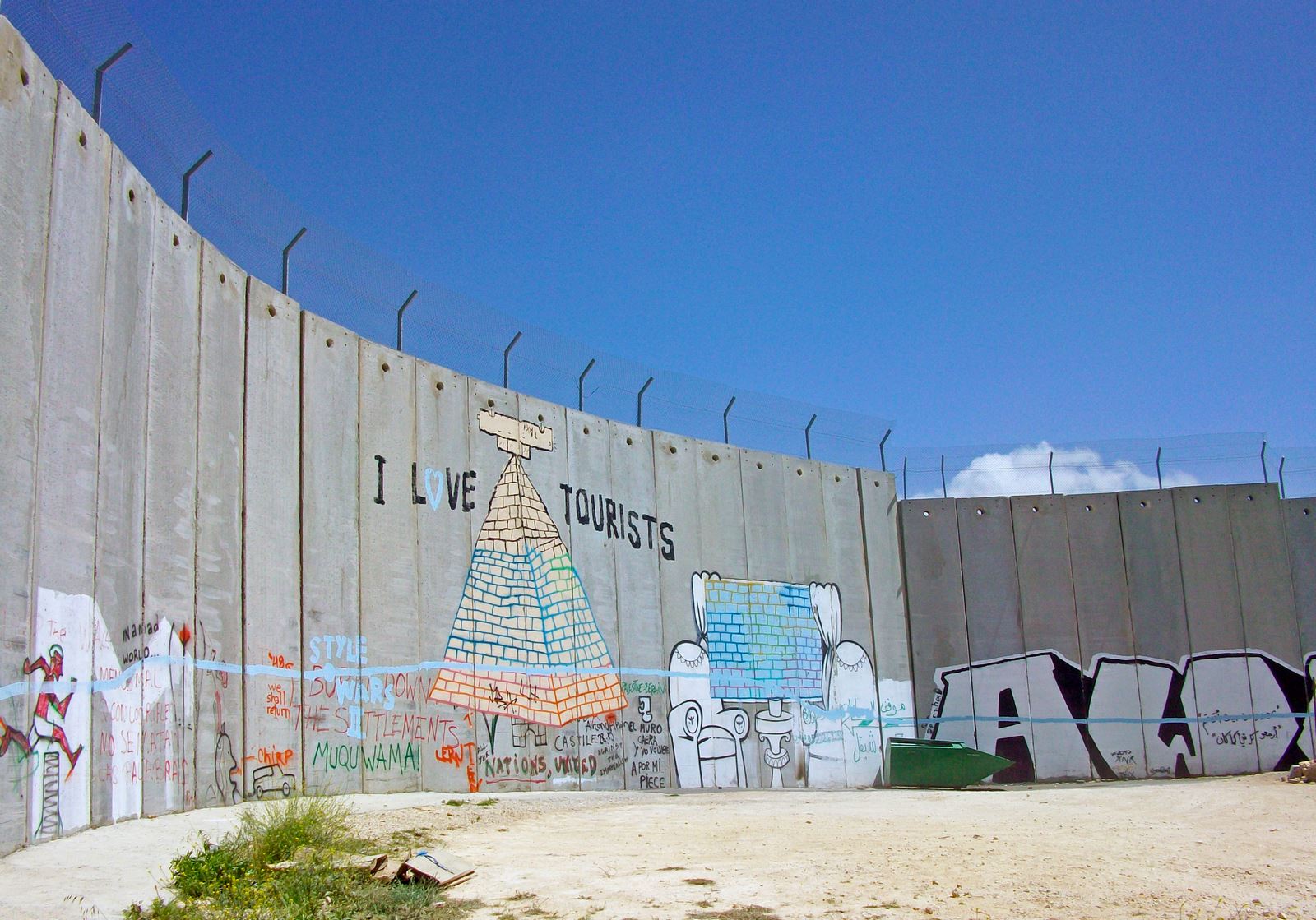 Graffiti on the separation barrier at Bethlehem