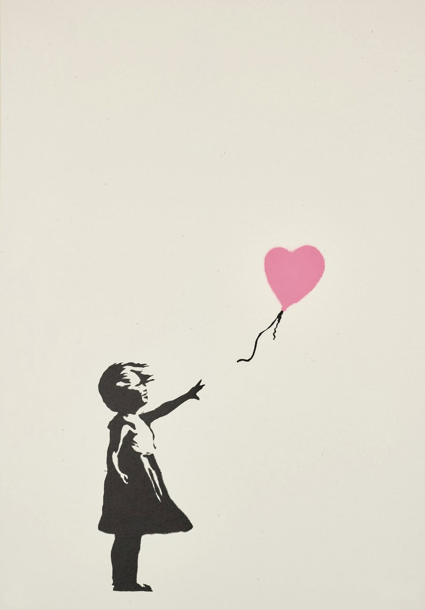 Girl with Balloon - Colour AP (Dark Pink)