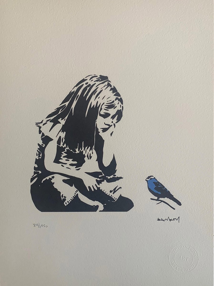 Girl with bird
