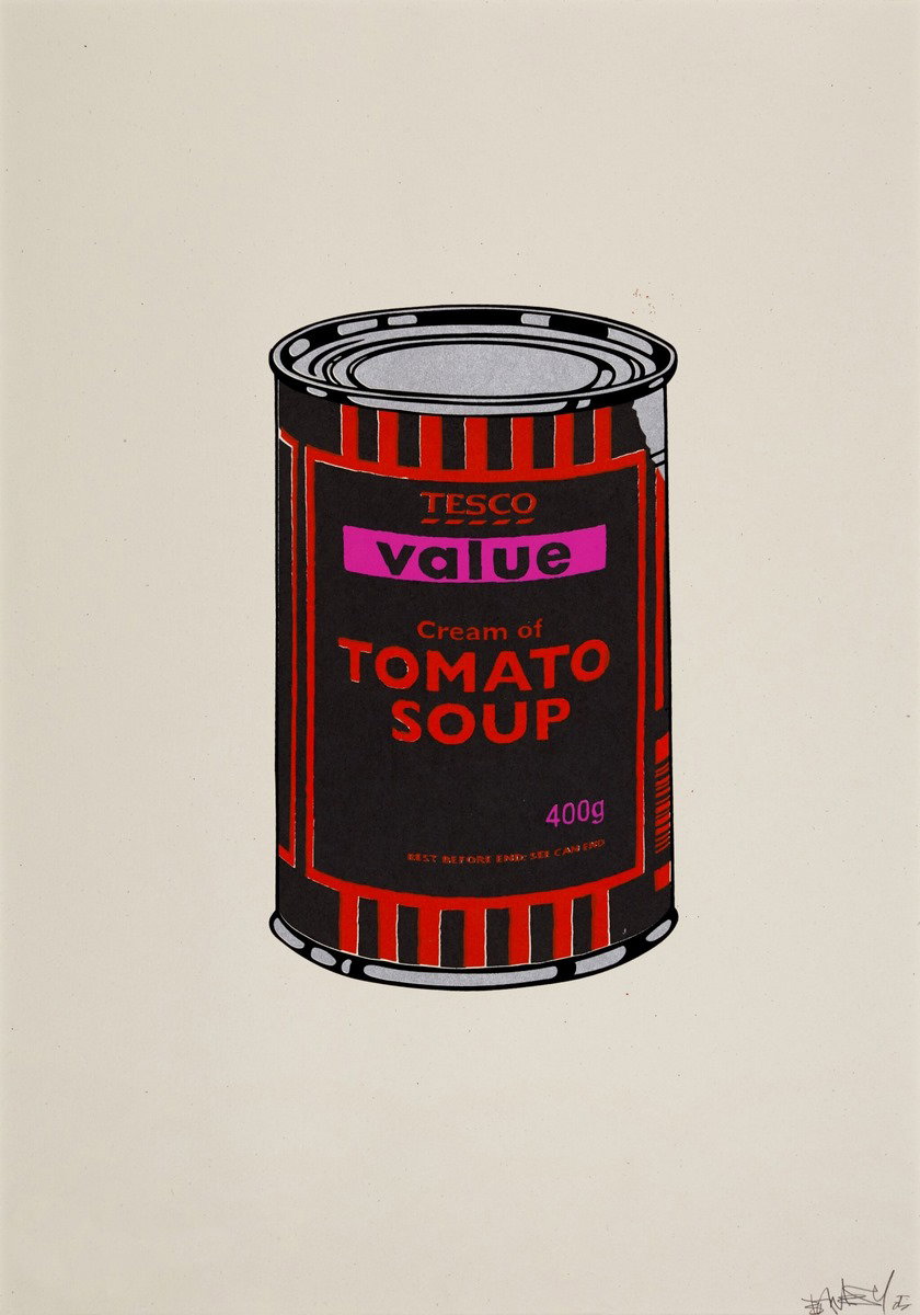 Soup Can, Black Orange Pink