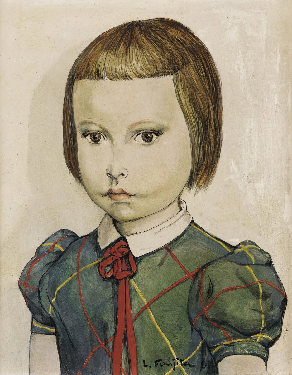 Girl (42) - Portrait De Fillette Au Noeud Rouge (1917)