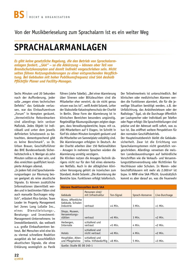 SPRACHALARMANLAGEN