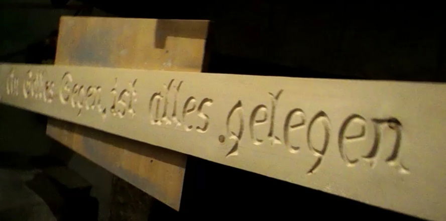 Holz spruch banner An Gottes Gegen , ist Alles Gelegen