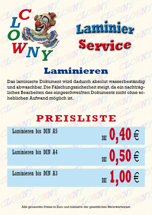 Laminierservice