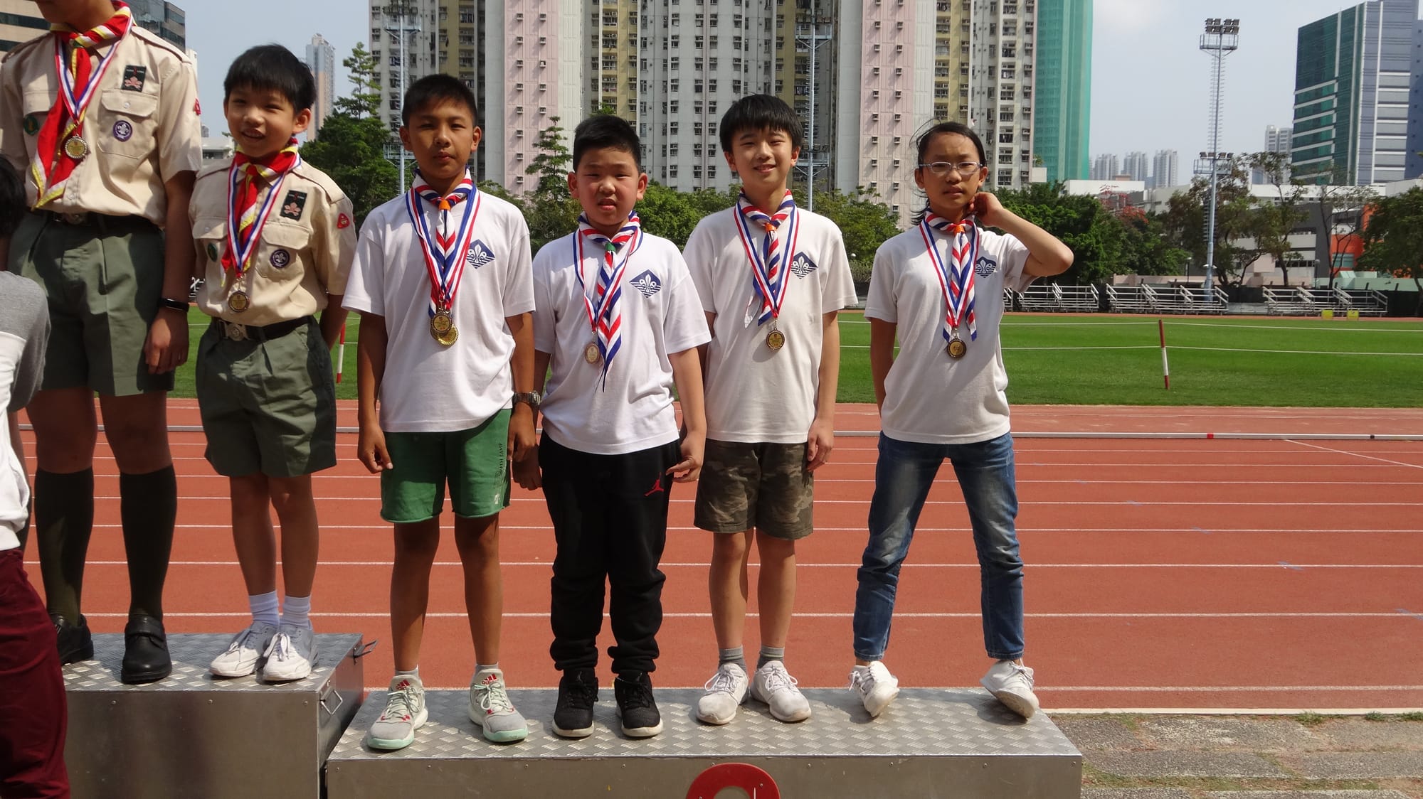 2018年旺角區會小幼童深徑技— 4 x 100公尺接力賽銅牌 (B9)