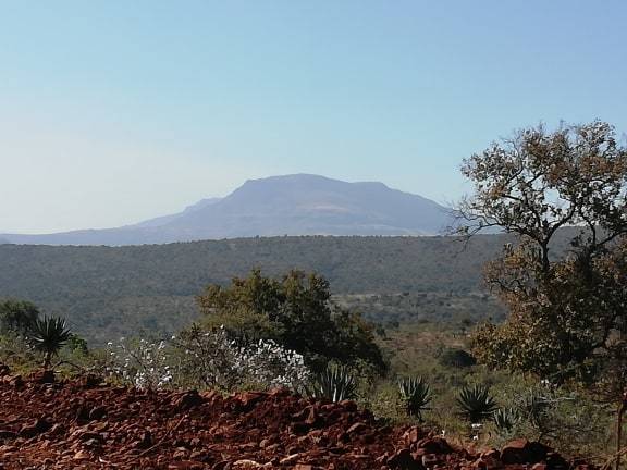 Qhudeni Mountain in Zululand (in the background) captured from kwaNxumalo - MaBomvini