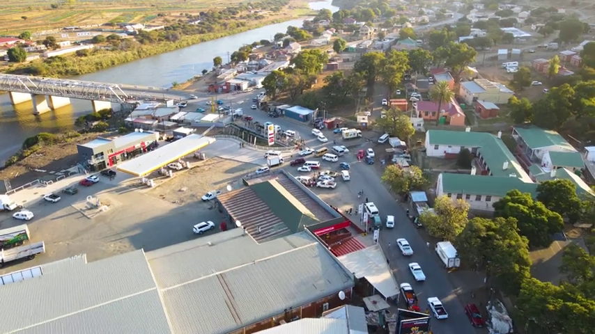Msinga Police Station, a stone's throw from the Spar supermarket and the Magisterial Court (in green roofing)