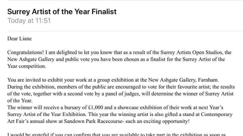 Surrey Artist of the Year 2018
