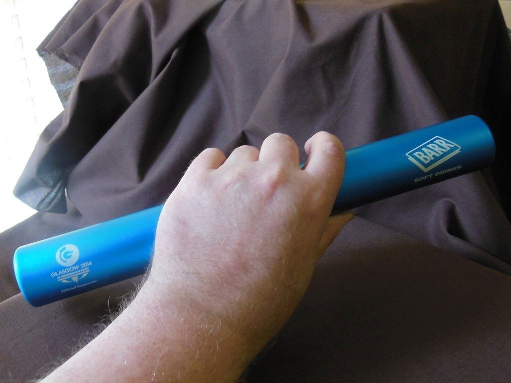 Blue Relay Baton Engraved with Logo's