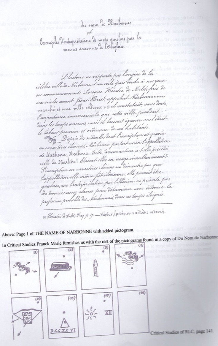 THE NAME OF NARBONNE AND EXAMPLES OF SOME GAULISH WORDS INTERPRETEDUSING SAXON ROOTS OF ENGLISH BY HENRI BOUDET