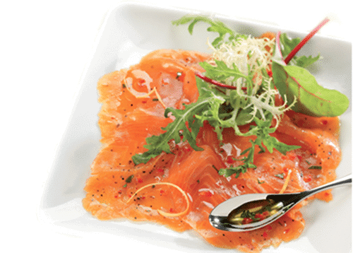 In Buchenholz geräucherte Alpenforelle