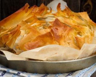 Pela in Blätterteig mit Tanninges reblochon,