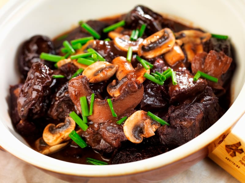 Rindfleisch nach Fondant-Bourguignone-Art.