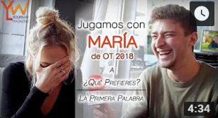 UGAMOS con MARÍA (OT 2018) al ¿QUÉ PREFIERES? y LA PRIMERA PALABRA