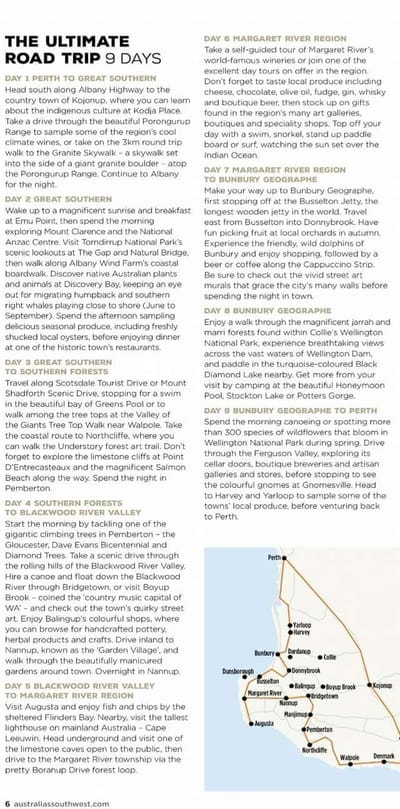 South West Region - Margaret River / Albany