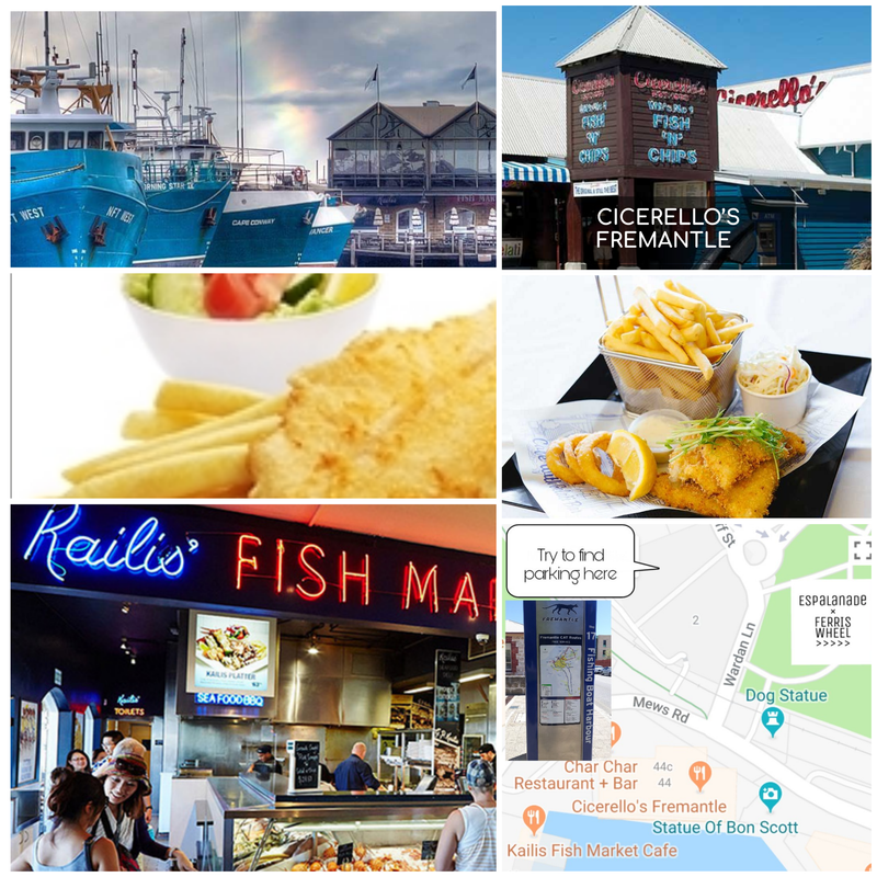 Fish and Chips at Fremantle Fishing Harbour