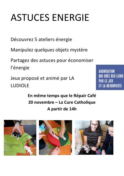 Atelier ASTUCES DE L'ENERGIE