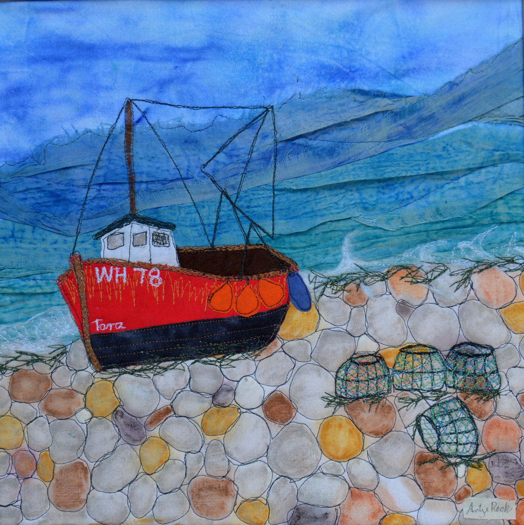 Fishing boat on Chesil beach