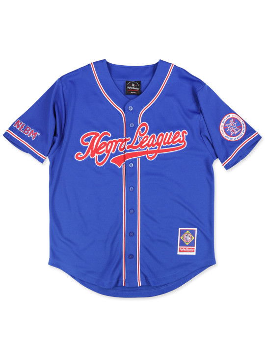 NLBM COMMEMORATIVE BASEBALL JERSEY BLUE TheYNLBPTraveling Exhibit