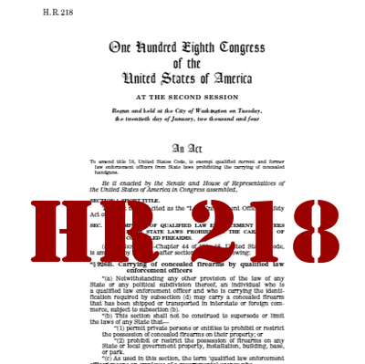 HR218 LEOSA – CAN I CARRY CONCEALED WHILE WORKING?