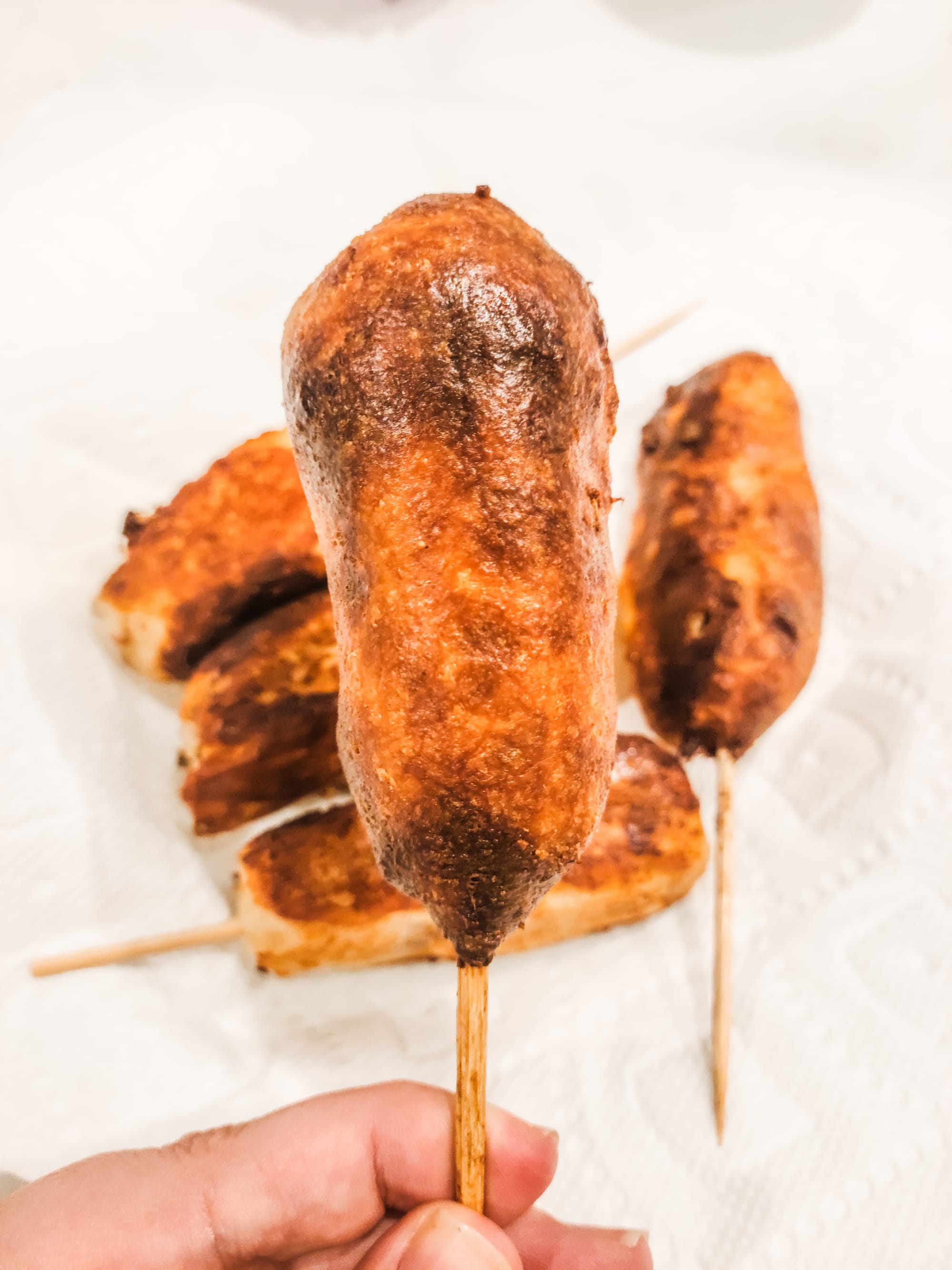 Keto Sausage "Corn Dogs"