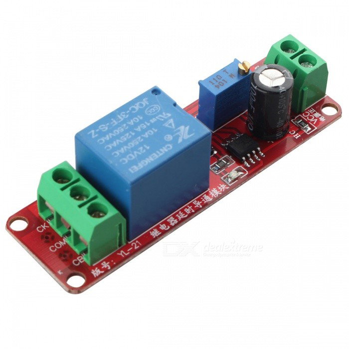 NE555 Timer Switch Adjustable Module Time delay relay Module DC 12V ...