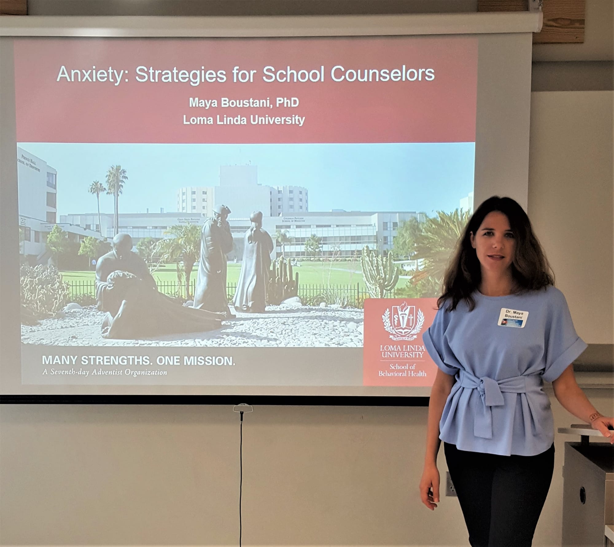 Dr. Boustani speaks to San Bernardino school counselors