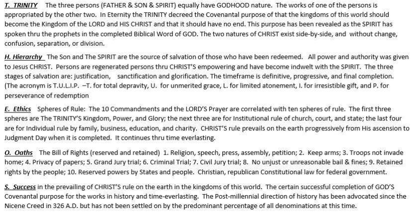 The Biblical System of Belief Using the Acronym, T.H.E.O.S.The Biblical System of Belief Using the Acronym, T.H.E.O.S.