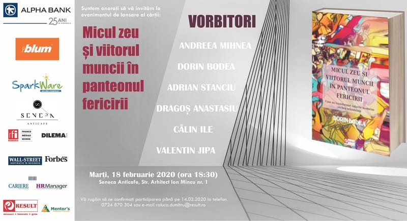 The launch of the book The Little God and the future of work in the pantheon of happiness