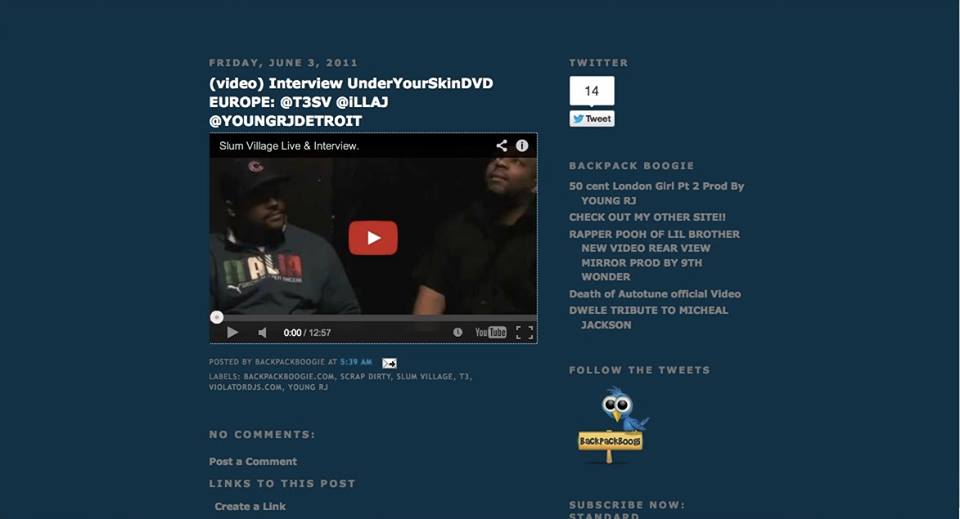 UYS Slum Village video on Backpackboogie