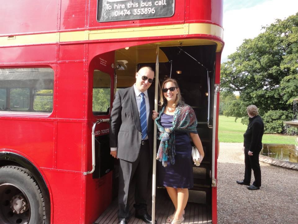 Passengers on a Vintage Bus