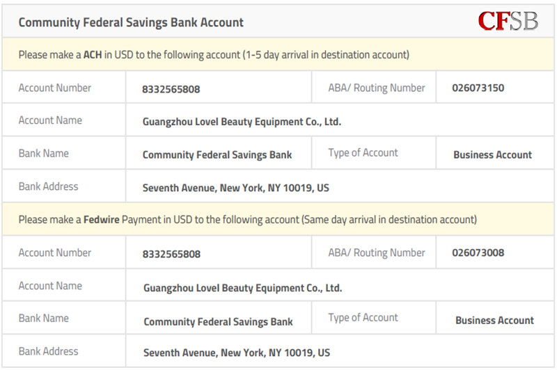 Company Bank Account for USA Customers Only.