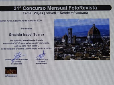 Mención de Jurado :  obra  "Florencia"