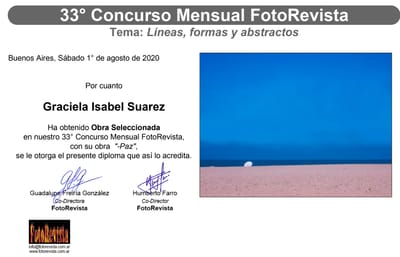 Diploma de Foto Seleccionada