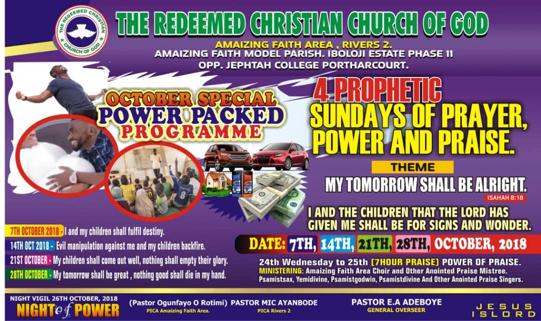 RCCG AFMA HOLDS A SPECIAL PROGRAM