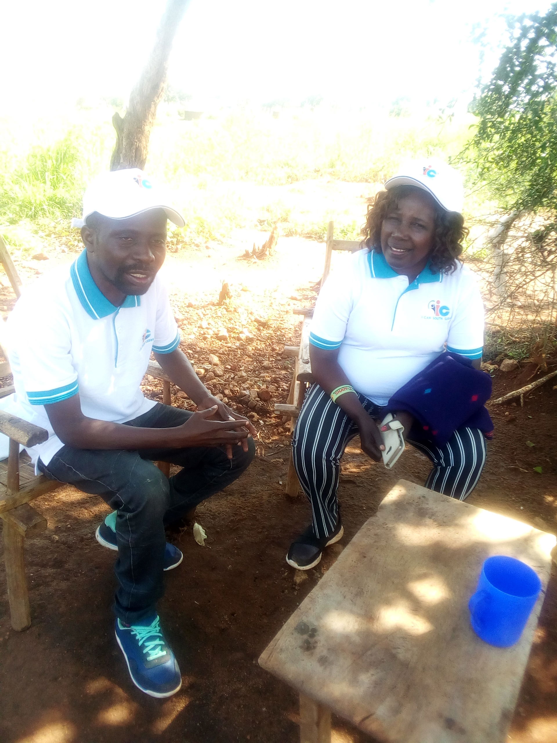 Apostle Grace Wenepai Enosa with Stephen Wandu in Bidibidi Refugee Camp