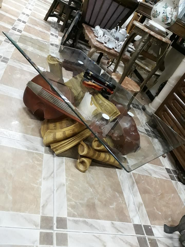 Table violoncelles, Table Bassr PLT Verre Pied Violon...