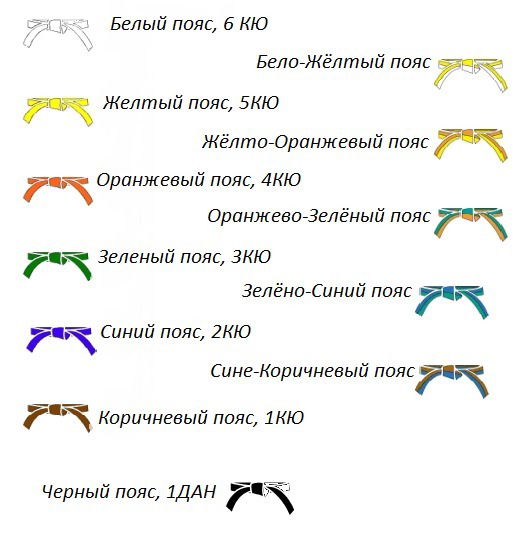 Порядок сдачи на пояс