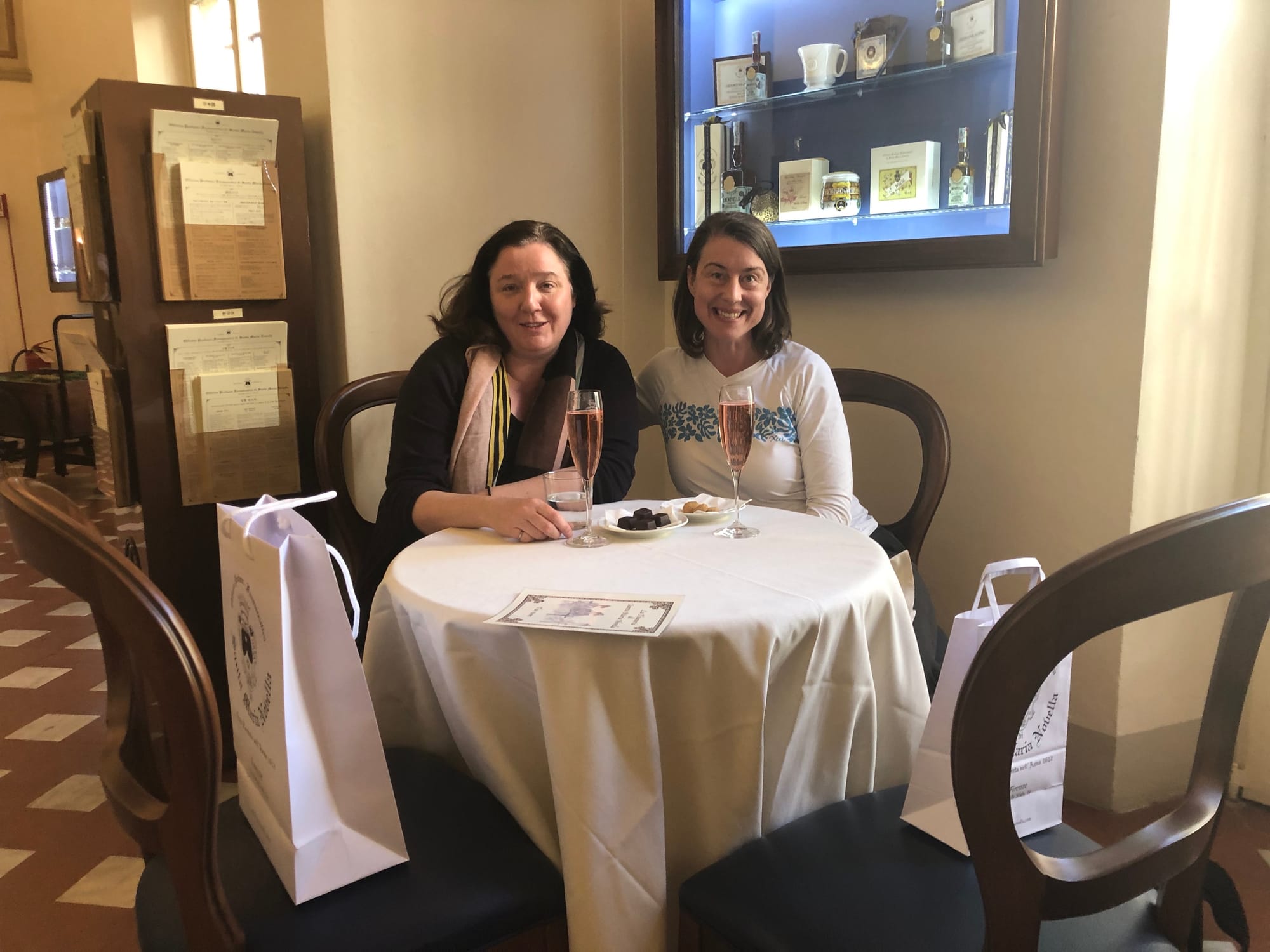 Happy day with Rachel - here at the Farmacia Santa Maria de Novella