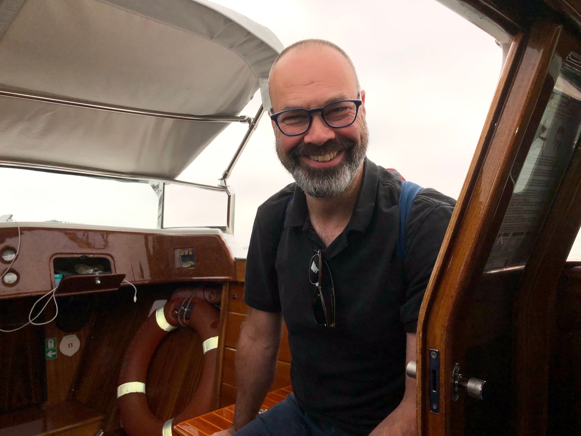 Off to Murano and Burano in a water taxi