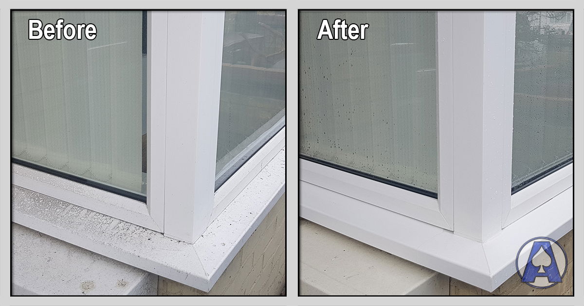 Before & After Bay Window Cleaning