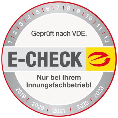 ...E-Check nur bei Innungsfachbetrieb Elektro Schneider