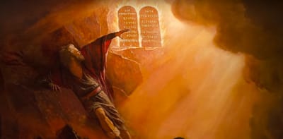 MOSES RECEIVES TEN COMMENDMENTS