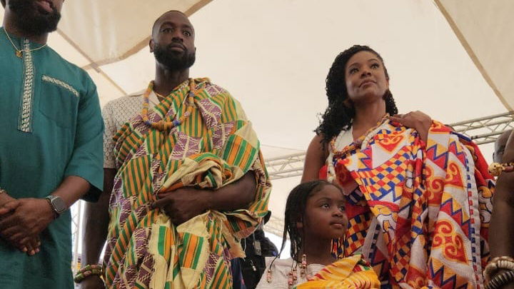 Gabrielle Union and Dwyane Wade given Ghanaian name by the newly enstooled Nkosuohene of Nyame Bekyere