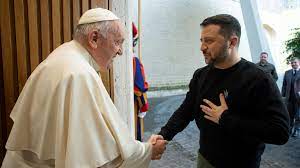 POPE FRANCIS AFFIRMS AN OPTIMISM ASSURANCE INPROSPECT TO END THE WAR BETWEEN UKRAINE AND RUSSIA TOENSURE PEACE AND STABILITY IN THE REGION.