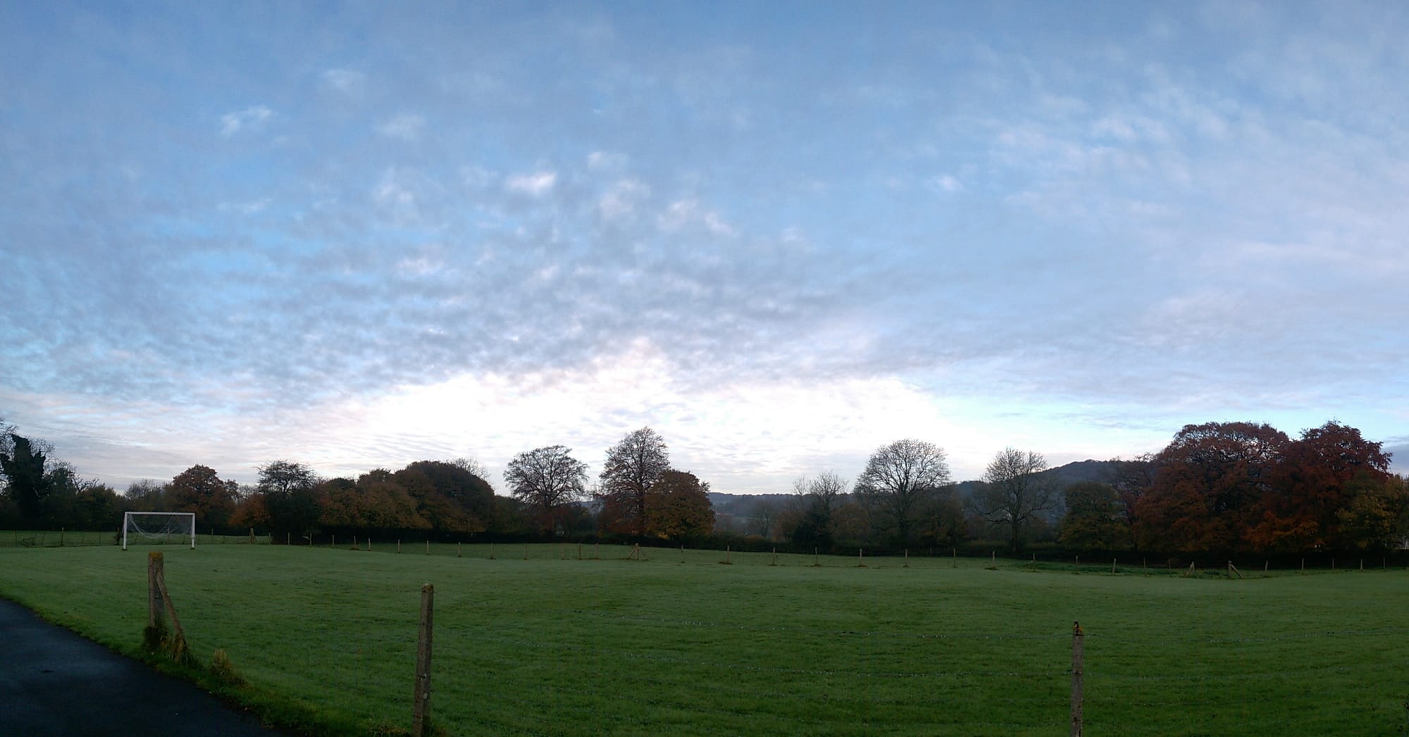 Football and volleyball pitch panoramic vision