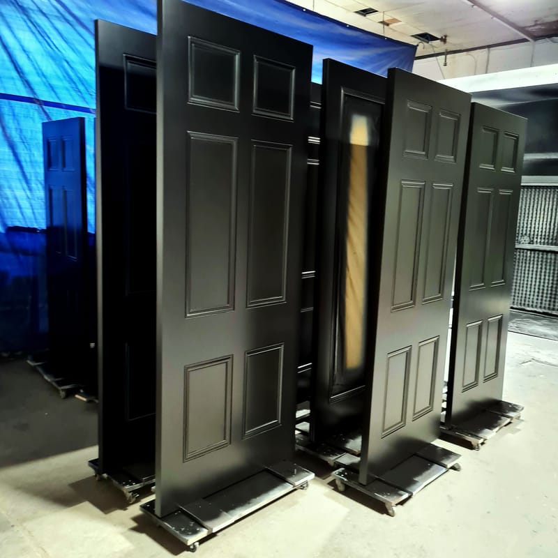 Interior and exterior door finshing