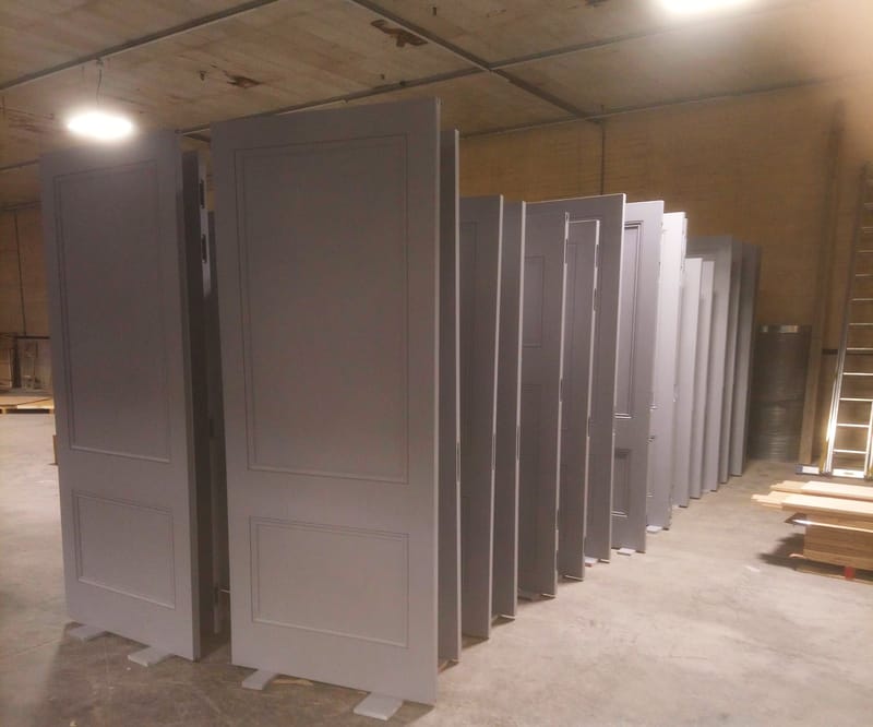 Interior and exterior door finshing