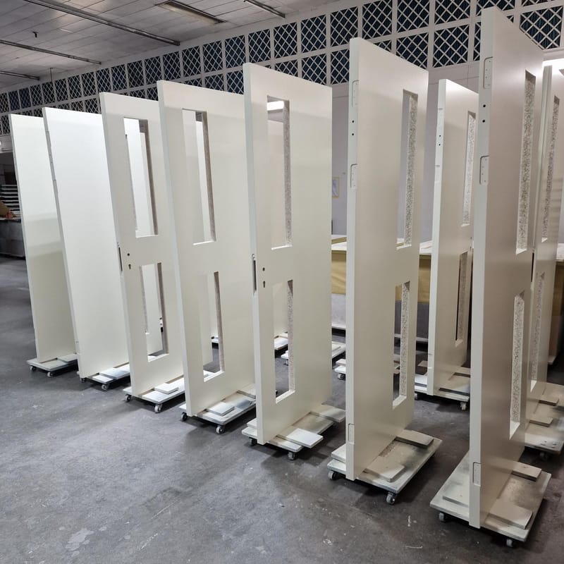 Interior and exterior door finshing