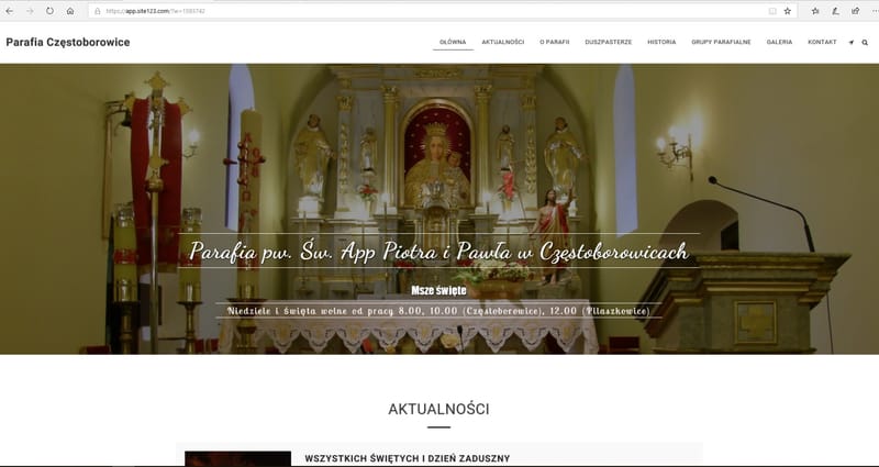 NOWA STRONA INTERNETOWA PARAFII